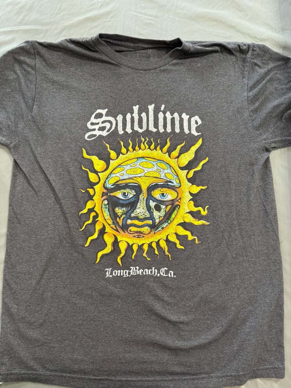Sublime Long Beach Sun Logo Heather Gray Graphic T-Shirt